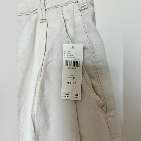 Anthropologie Pilcro Rolled Hem Utility Beige Patch Chinos Barrel Pants - Picture 13 of 13